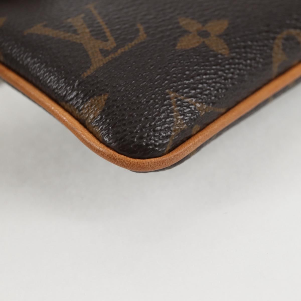LOUIS VUITTON Monogram Chain Pochette Mila MM Pouch M60094 Auth 133662V