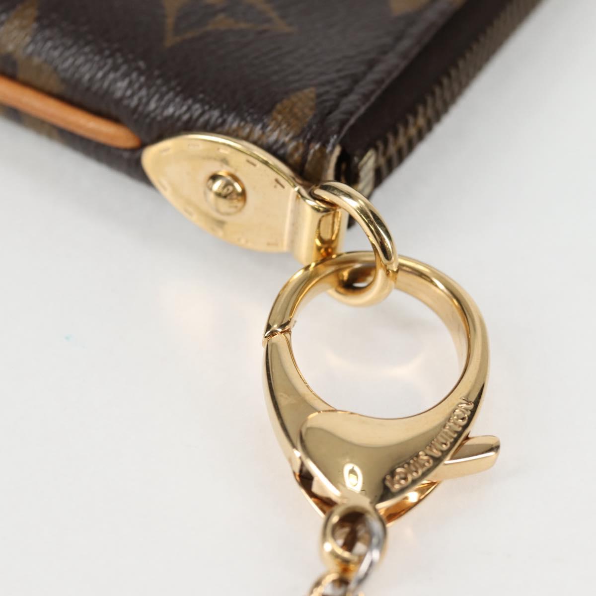 LOUIS VUITTON Monogram Chain Pochette Mila MM Pouch M60094 Auth 133662V