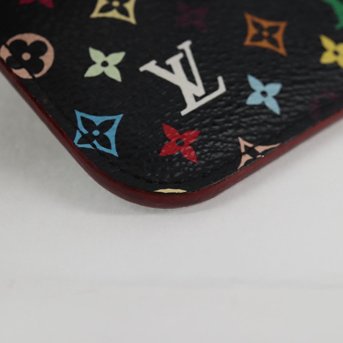 LOUIS VUITTON Multicolor Pochette Cles NM Coin Purse Black M60279 Auth 133667V