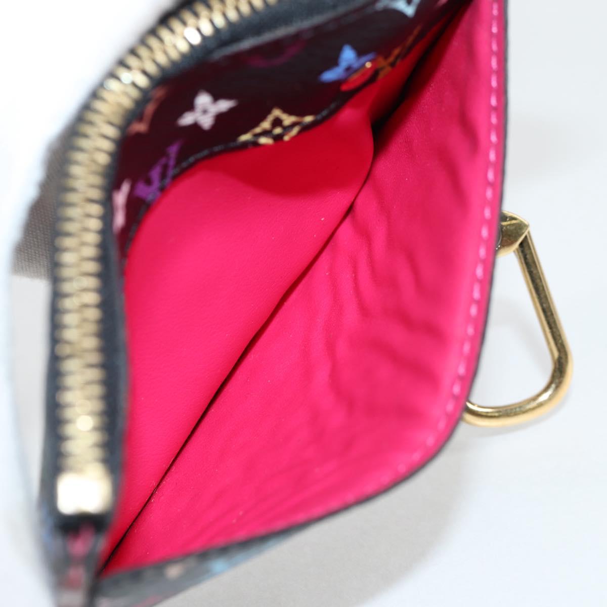 LOUIS VUITTON Multicolor Pochette Cles NM Coin Purse Black M60279 Auth 133667V