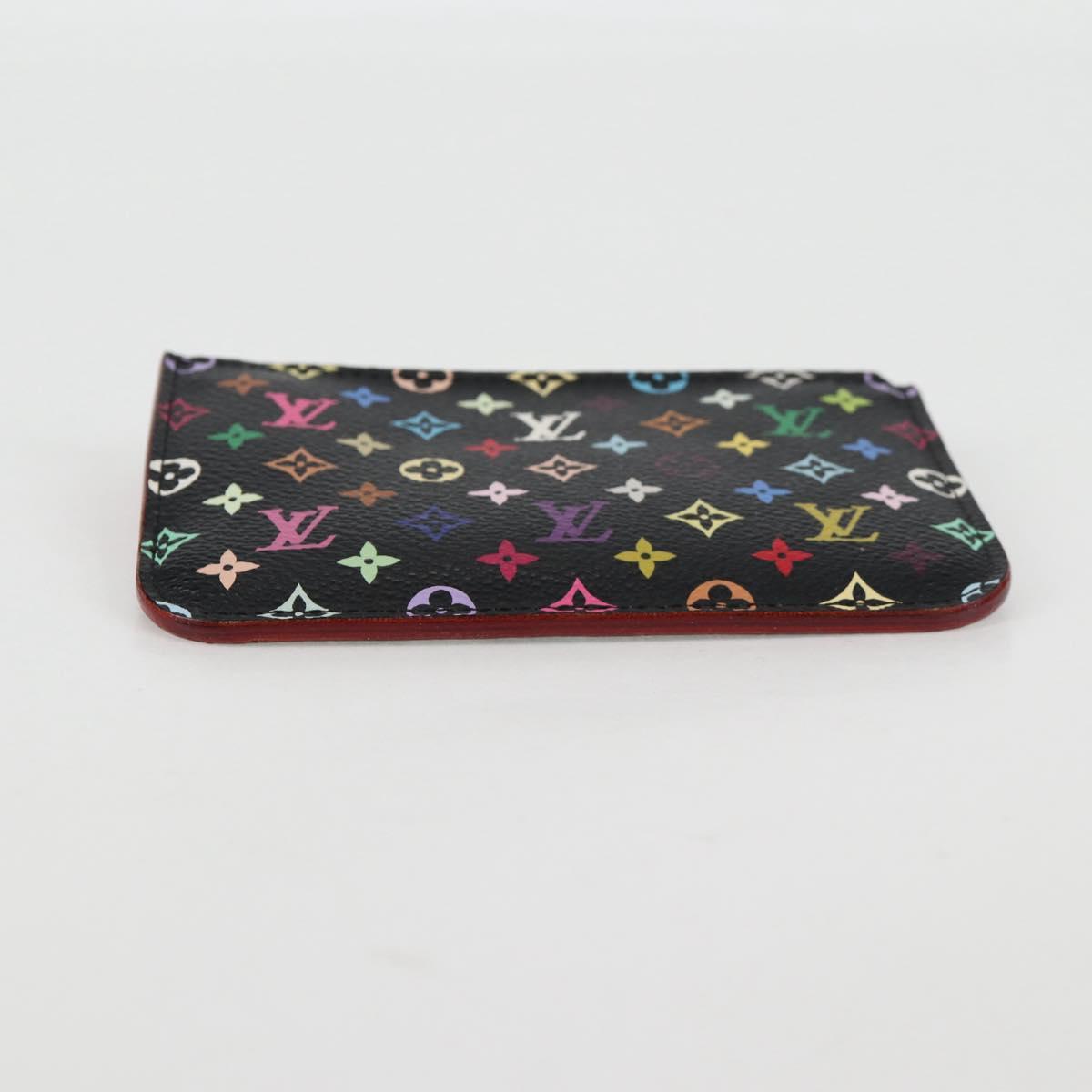 LOUIS VUITTON Multicolor Pochette Cles NM Coin Purse Black M60279 Auth 133667V