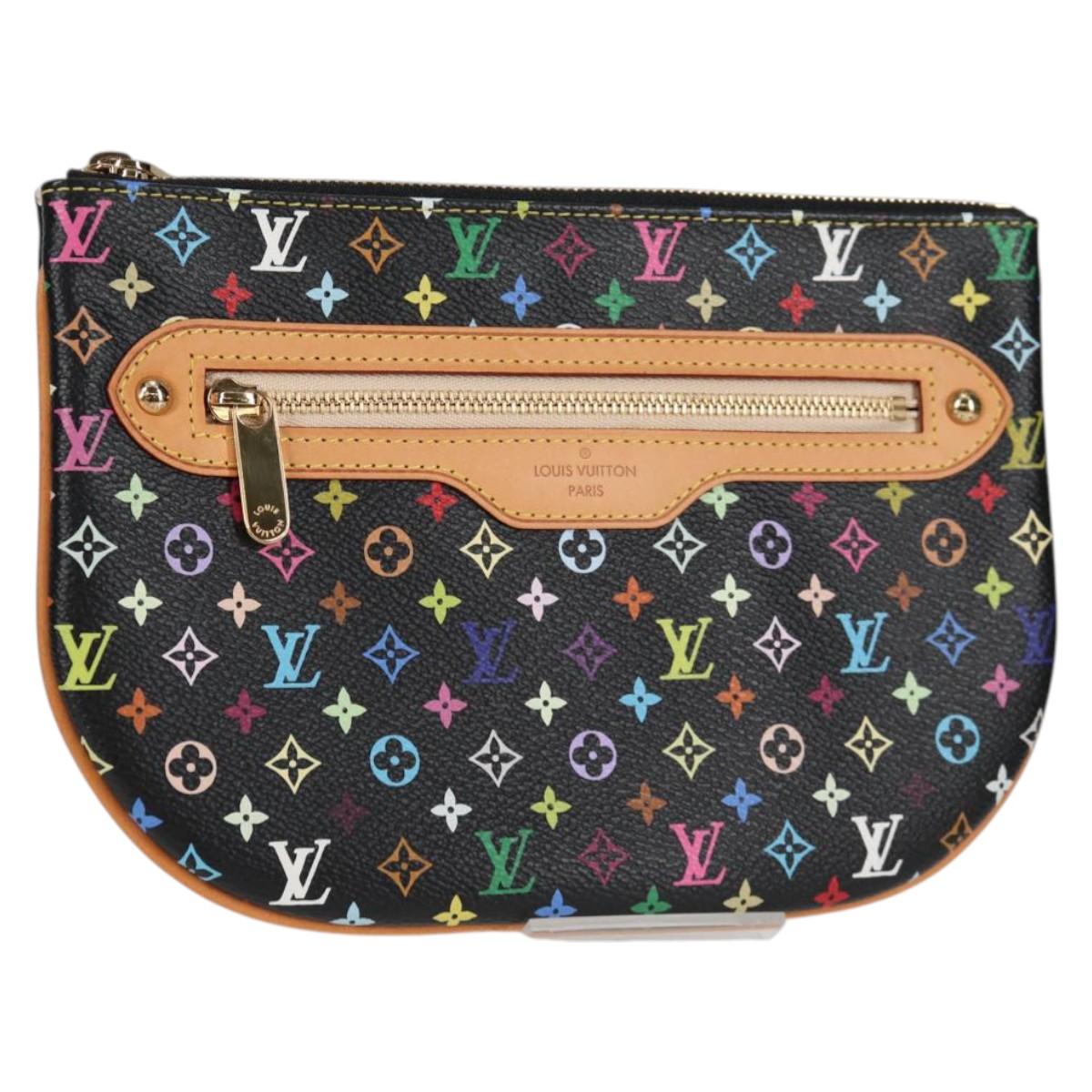 LOUIS VUITTON Monogram Multicolor Pochette GM Pouch Black M60030 LV Auth 133668SAV