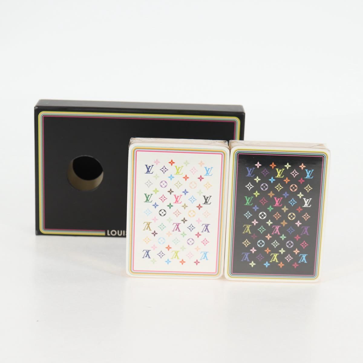 LOUIS VUITTON Monogram Multicolor Playing Cards Black White LV Auth 133669SAM