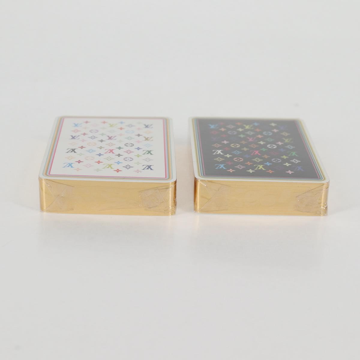 LOUIS VUITTON Monogram Multicolor Playing Cards Black White LV Auth 133669SAM