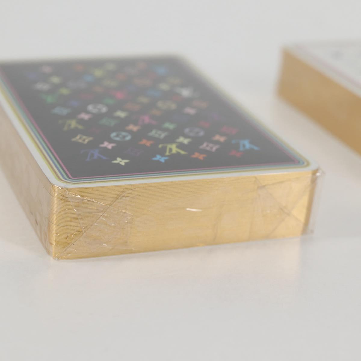 LOUIS VUITTON Monogram Multicolor Playing Cards Black White LV Auth 133669SAM