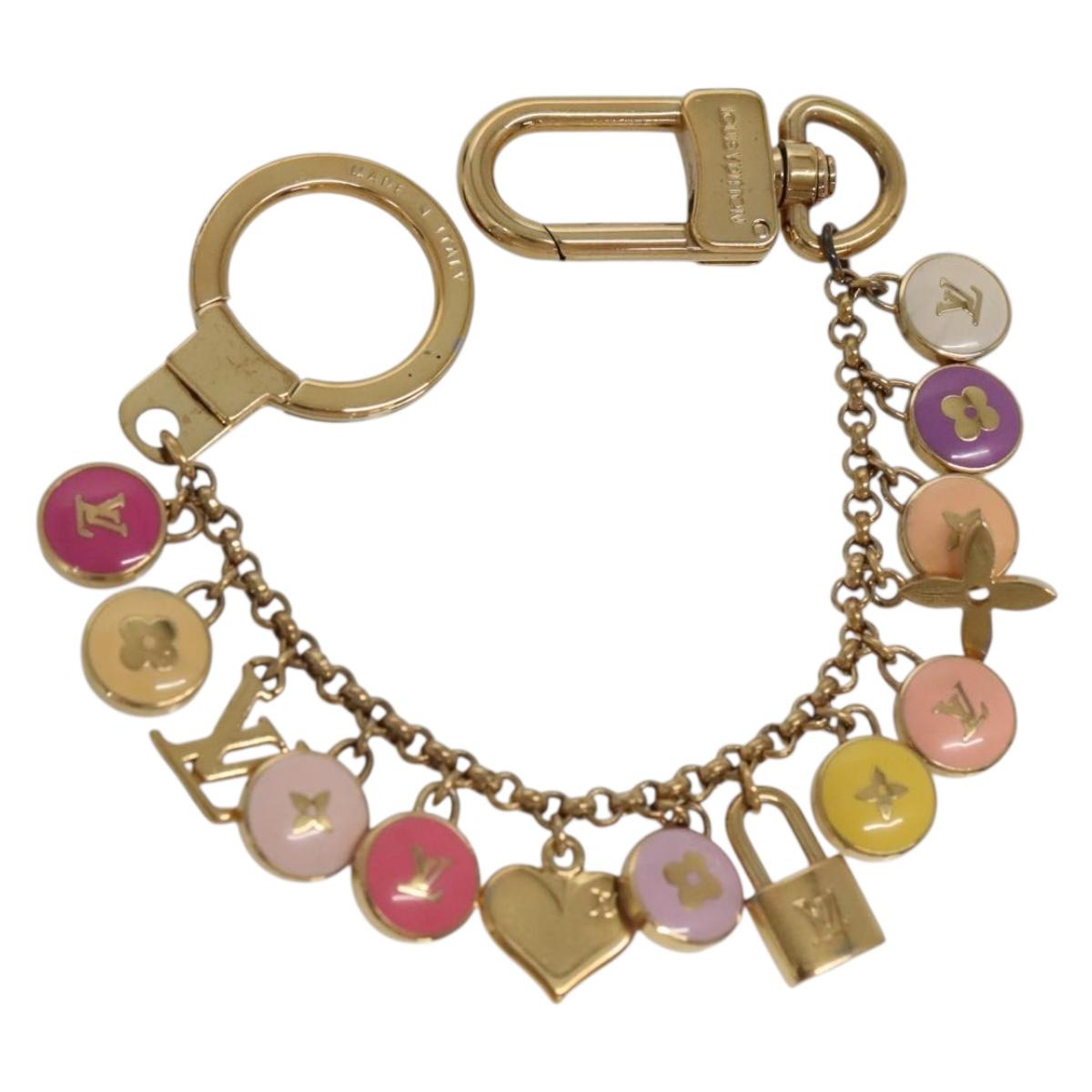 LOUIS VUITTON Porte Cles Chainne Pastille Key Holder Metal M66005 Auth 133678
