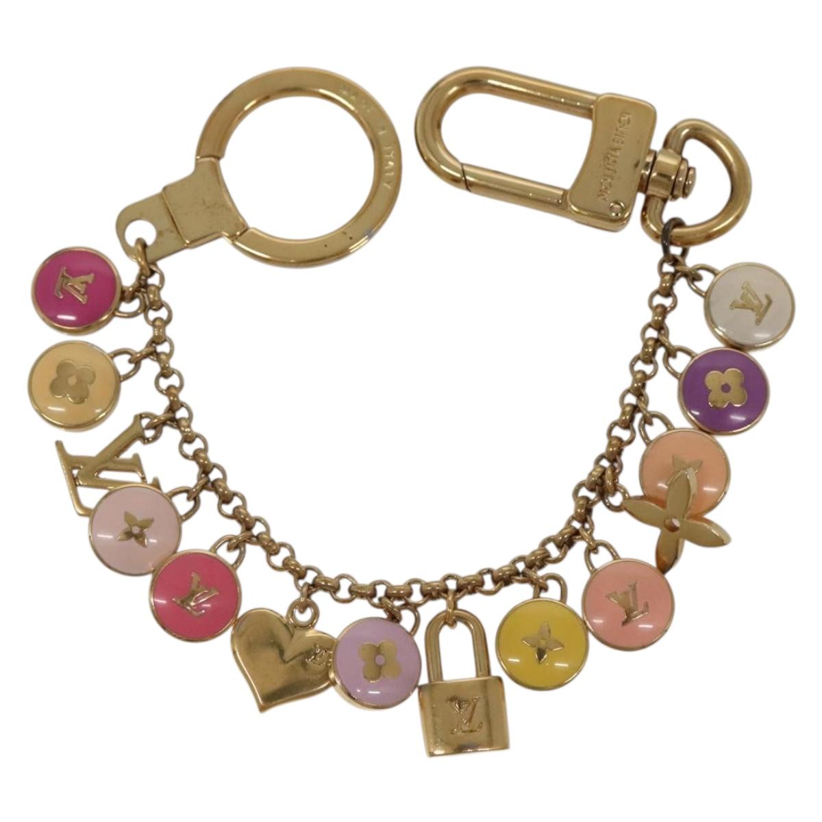 LOUIS VUITTON Porte Cles Chainne Pastille Key Holder Metal M66005 Auth 133678
