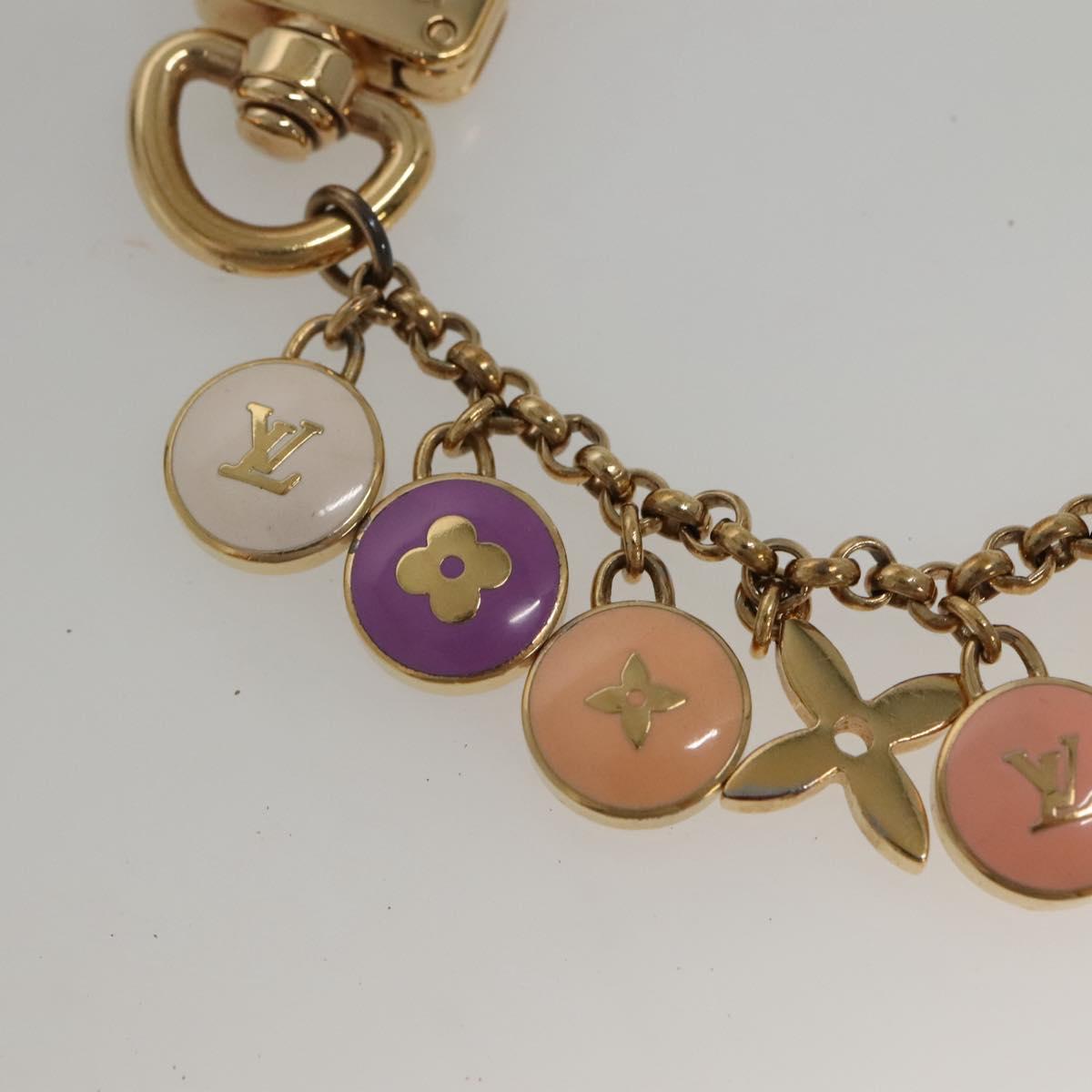 LOUIS VUITTON Porte Cles Chainne Pastille Key Holder Metal M66005 Auth 133678