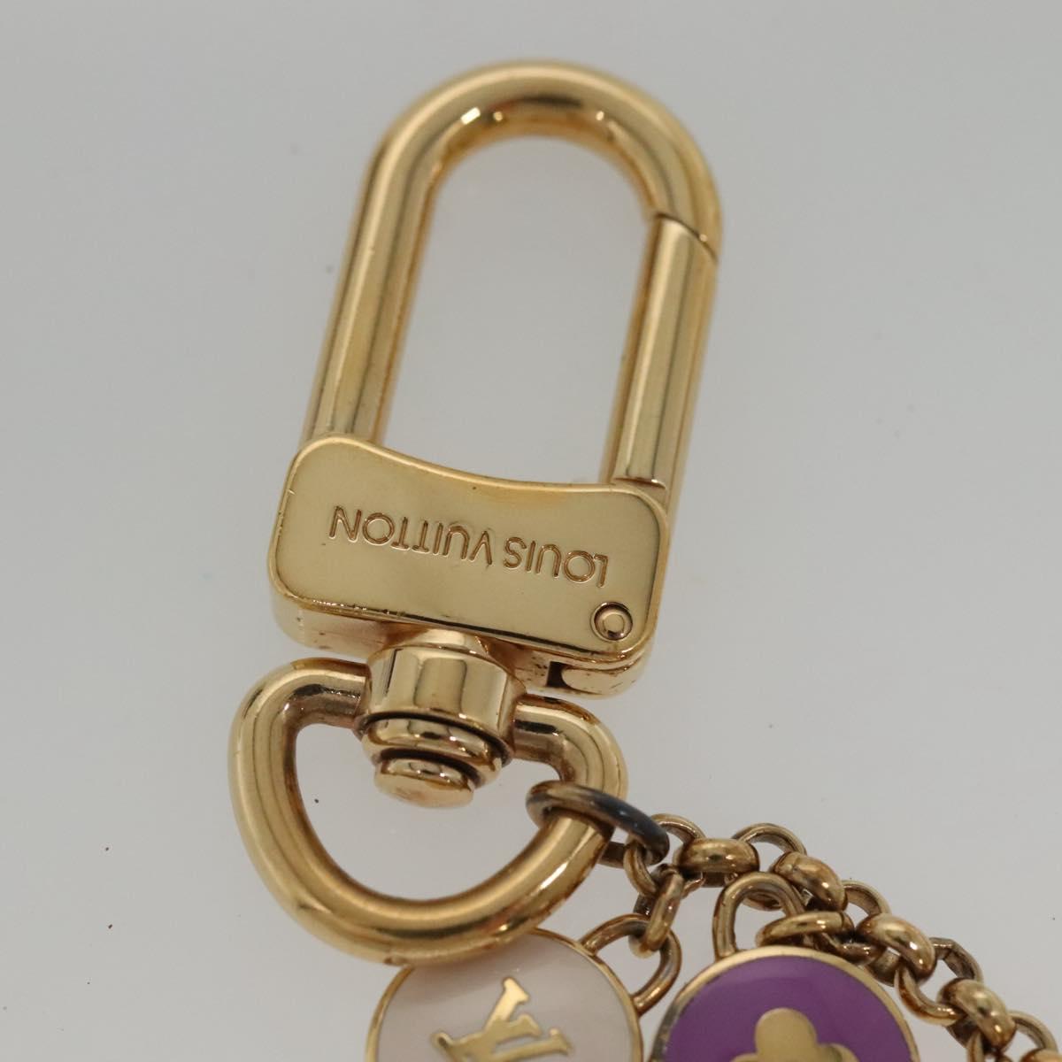 LOUIS VUITTON Porte Cles Chainne Pastille Key Holder Metal M66005 Auth 133678