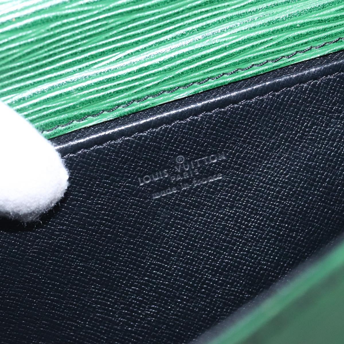 LOUIS VUITTON Epi Jena Clutch Bag Green M52724 LV Auth 133692