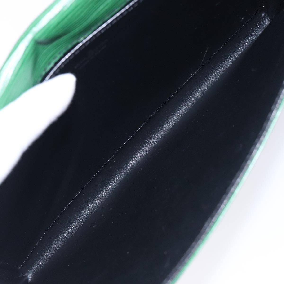 LOUIS VUITTON Epi Jena Clutch Bag Green M52724 LV Auth 133692