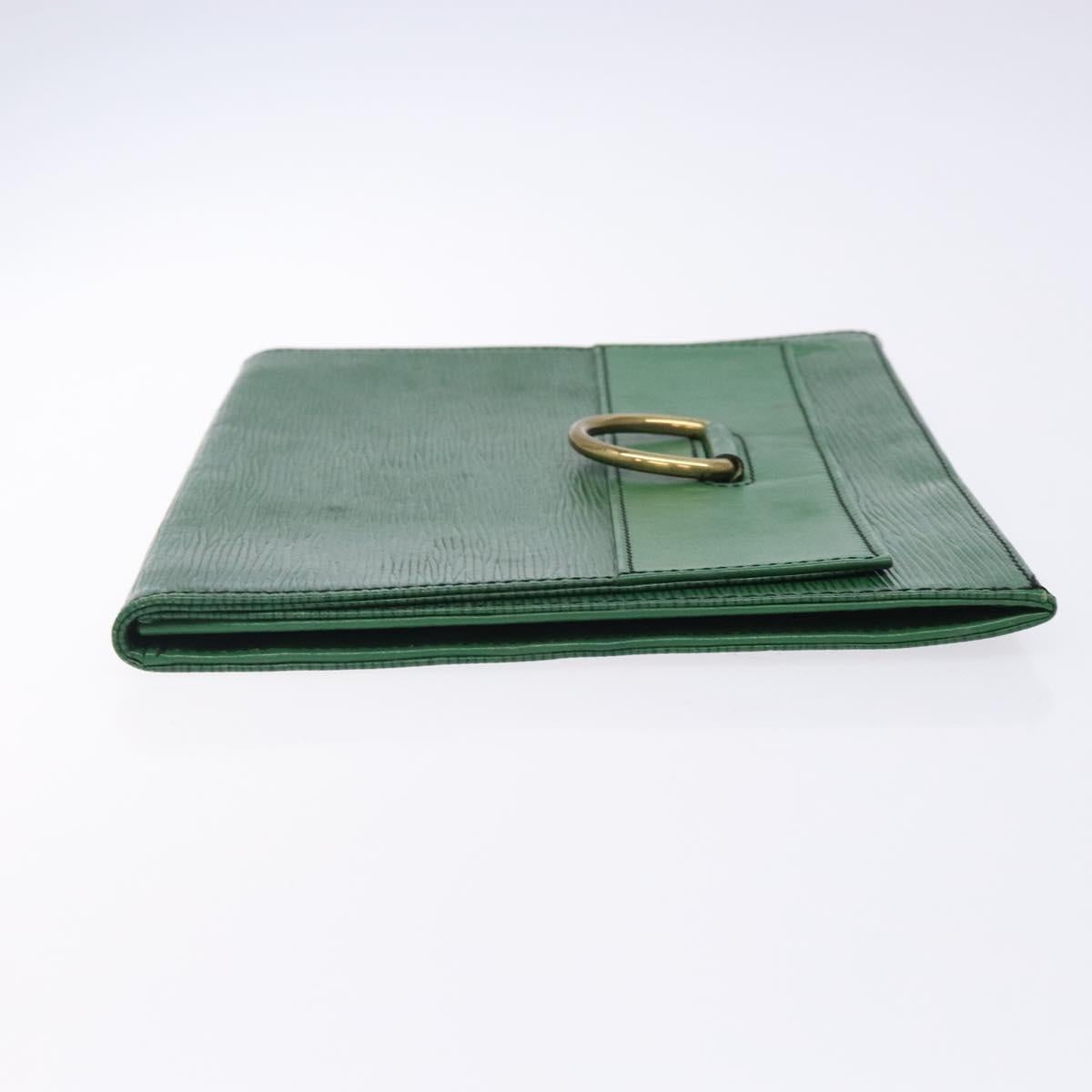 LOUIS VUITTON Epi Jena Clutch Bag Green M52724 LV Auth 133692