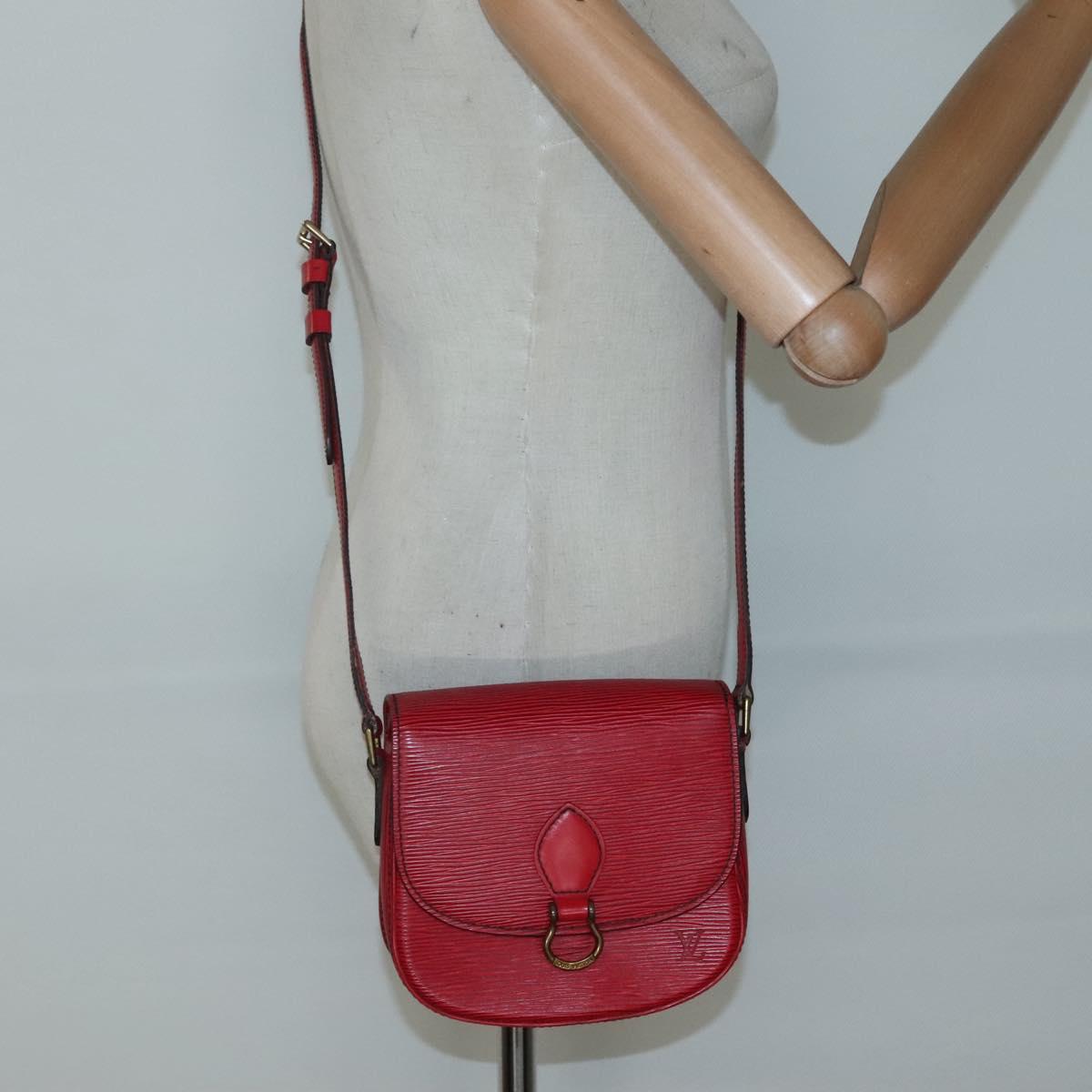 LOUIS VUITTON Epi Saint Cloud PM Shoulder Bag Red M52217 LV Auth 133694