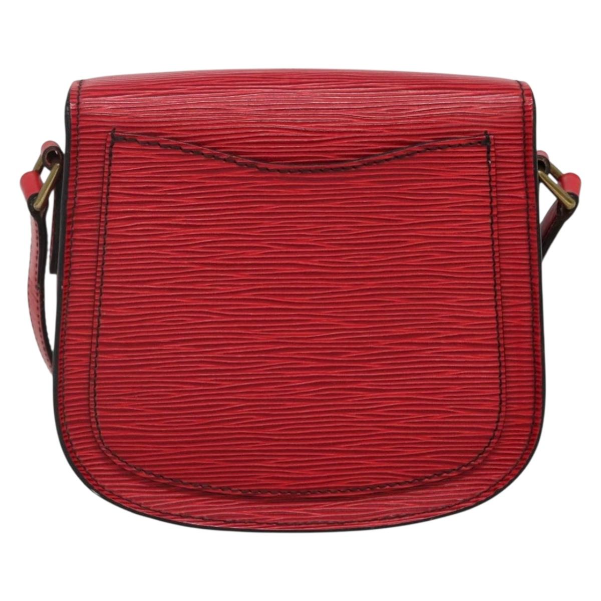 LOUIS VUITTON Epi Saint Cloud PM Shoulder Bag Red M52217 LV Auth 133694