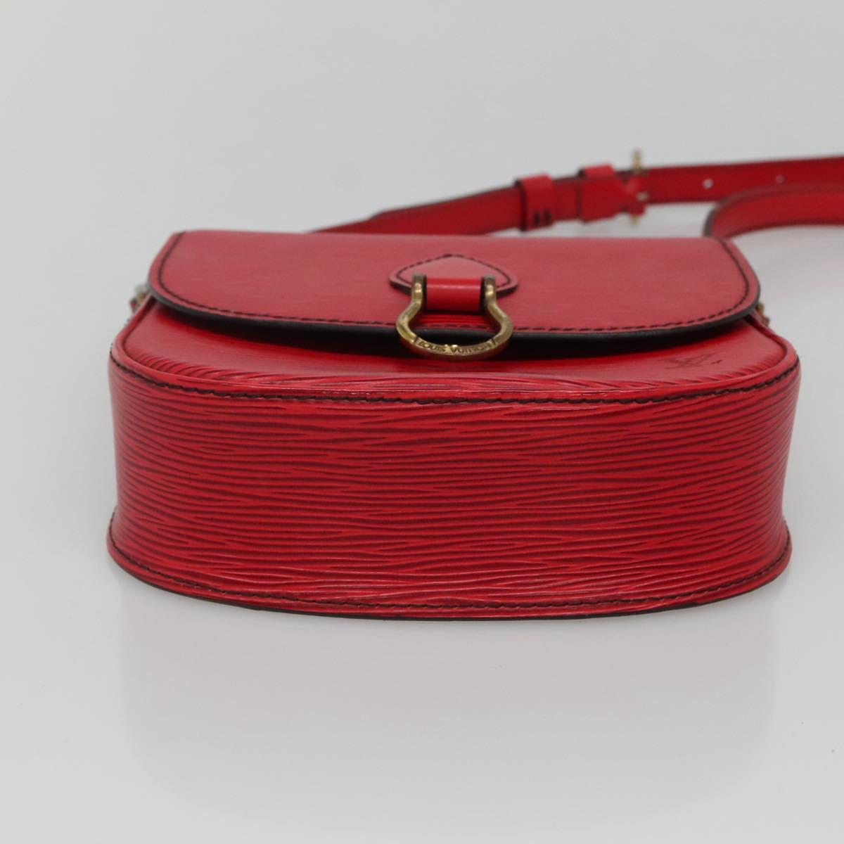 LOUIS VUITTON Epi Saint Cloud PM Shoulder Bag Red M52217 LV Auth 133694