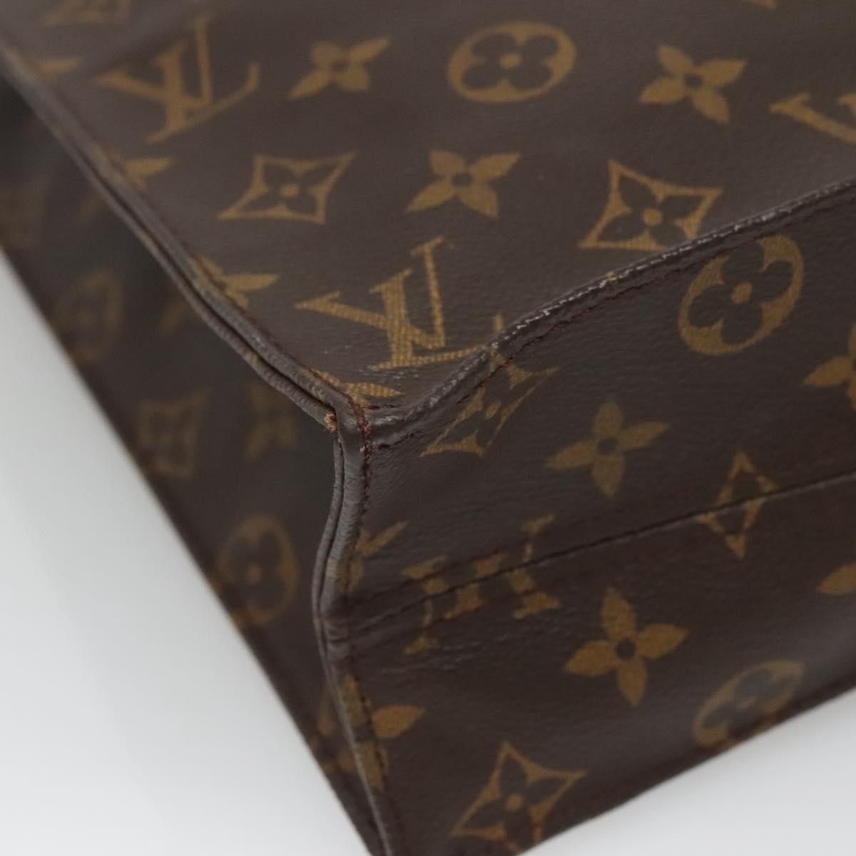 LOUIS VUITTON Monogram Sac Plat Hand Bag M51140 LV Auth 133704