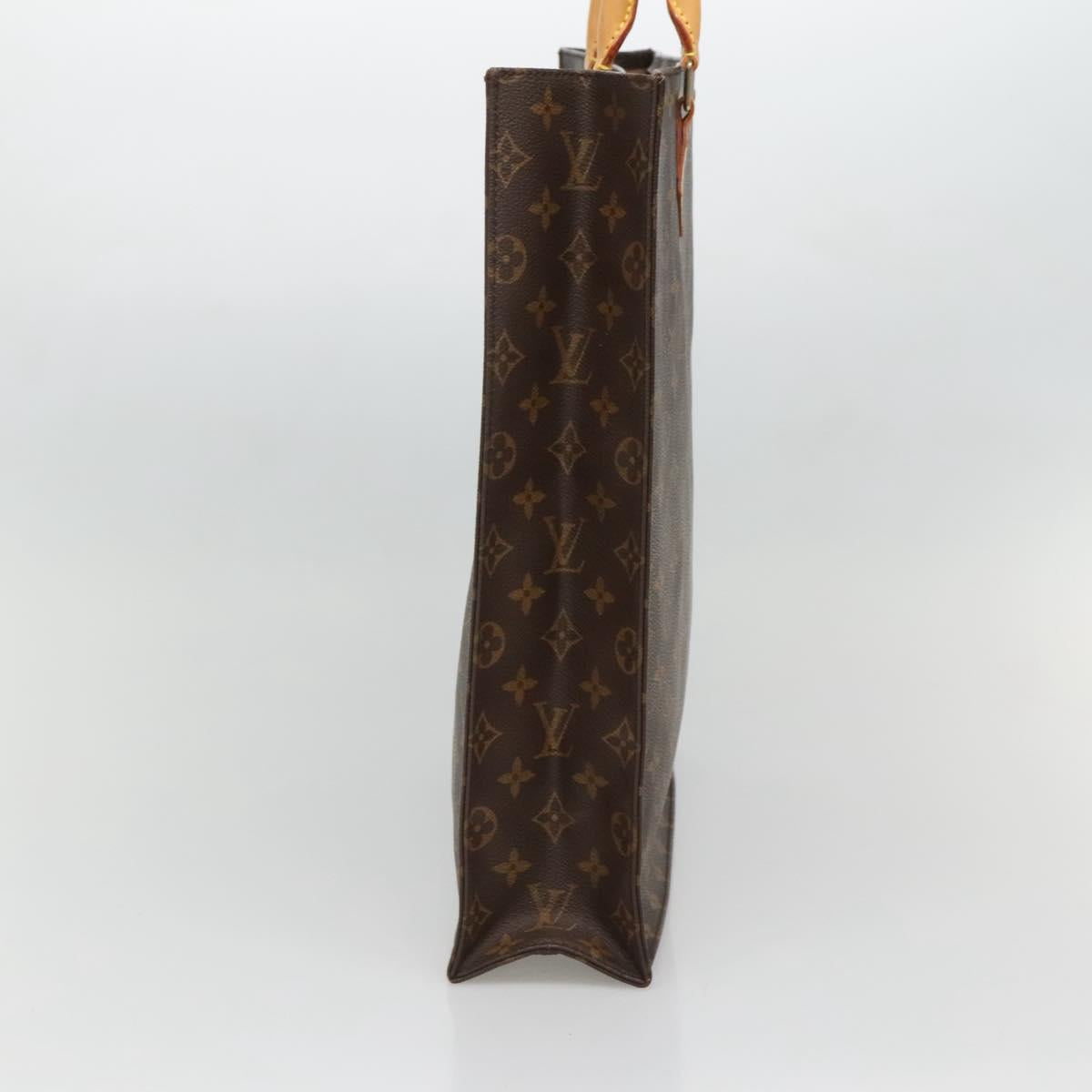 LOUIS VUITTON Monogram Sac Plat Hand Bag M51140 LV Auth 133704