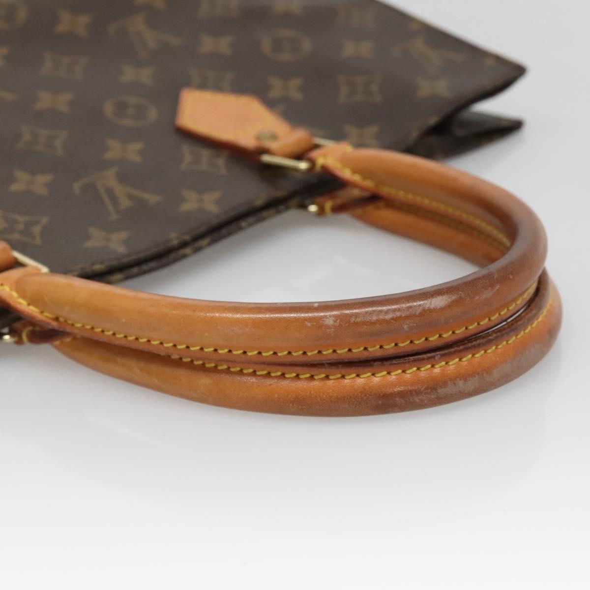 LOUIS VUITTON Monogram Sac Plat Hand Bag M51140 LV Auth 133705