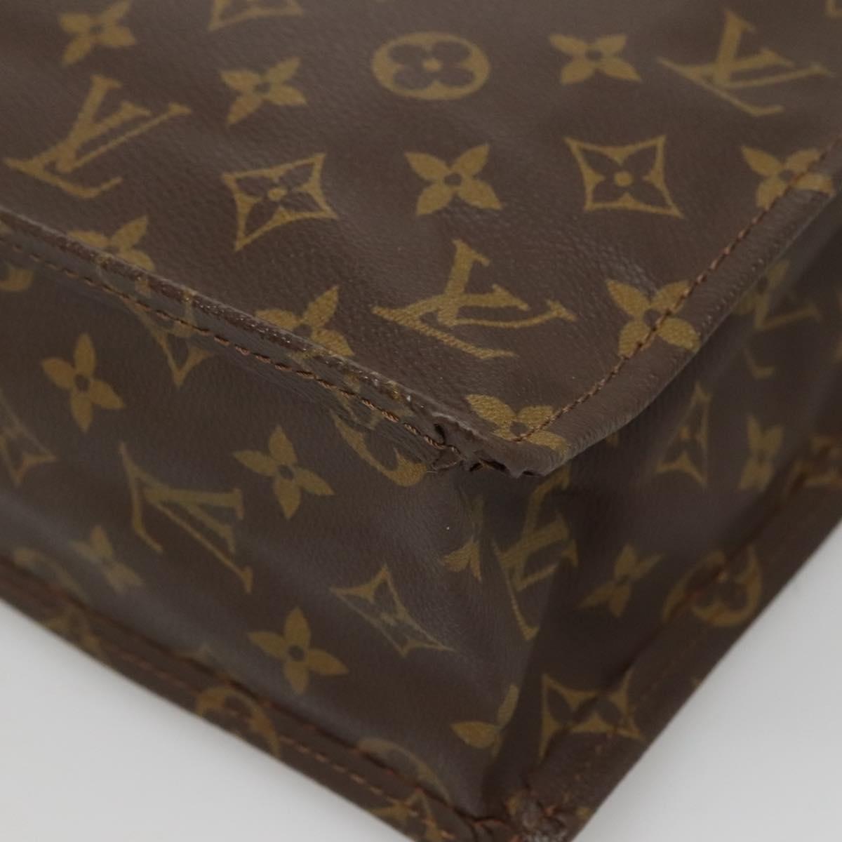 LOUIS VUITTON Monogram Sac Plat Hand Bag M51140 LV Auth 133707