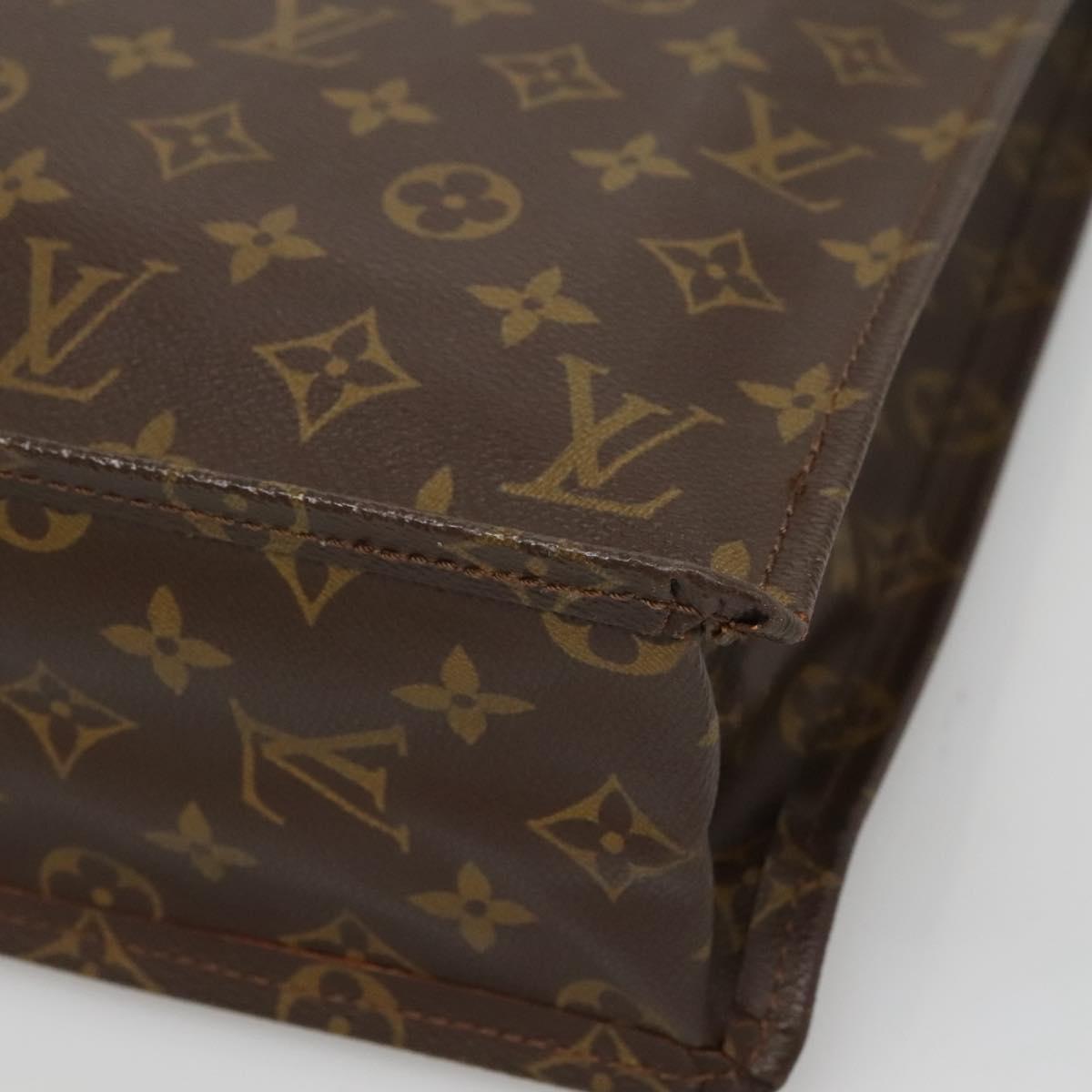 LOUIS VUITTON Monogram Sac Plat Hand Bag M51140 LV Auth 133707