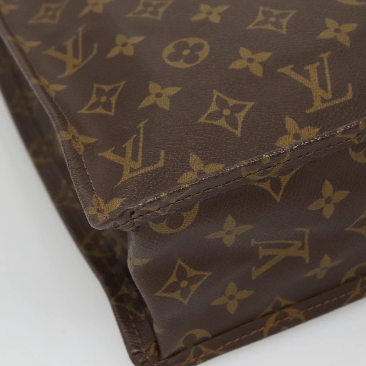 LOUIS VUITTON Monogram Sac Plat Hand Bag M51140 LV Auth 133707