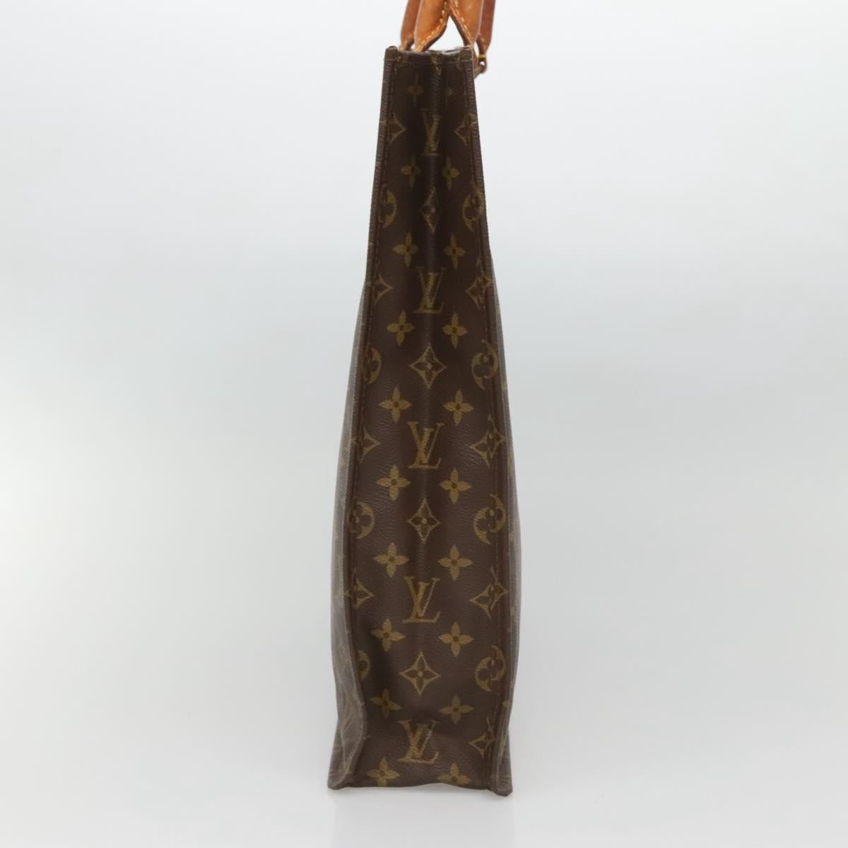 LOUIS VUITTON Monogram Sac Plat Hand Bag M51140 LV Auth 133707
