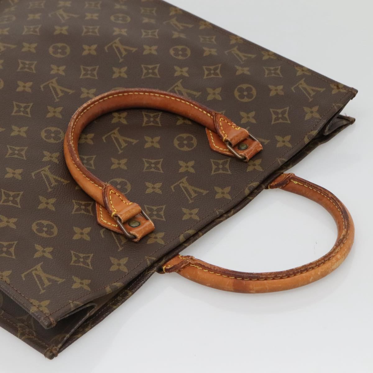 LOUIS VUITTON Monogram Sac Plat Hand Bag M51140 LV Auth 133707