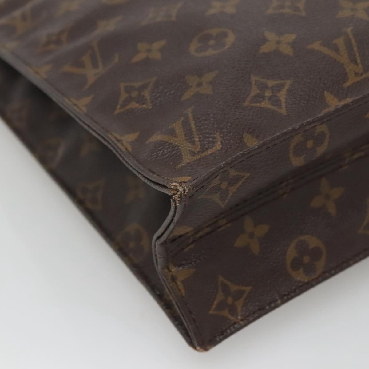 LOUIS VUITTON Monogram Sac Plat Hand Bag M51140 LV Auth 133711