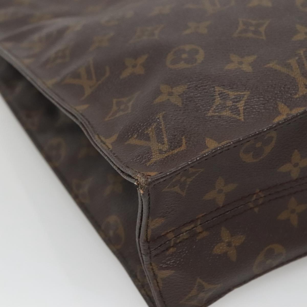 LOUIS VUITTON Monogram Sac Plat Hand Bag M51140 LV Auth 133711
