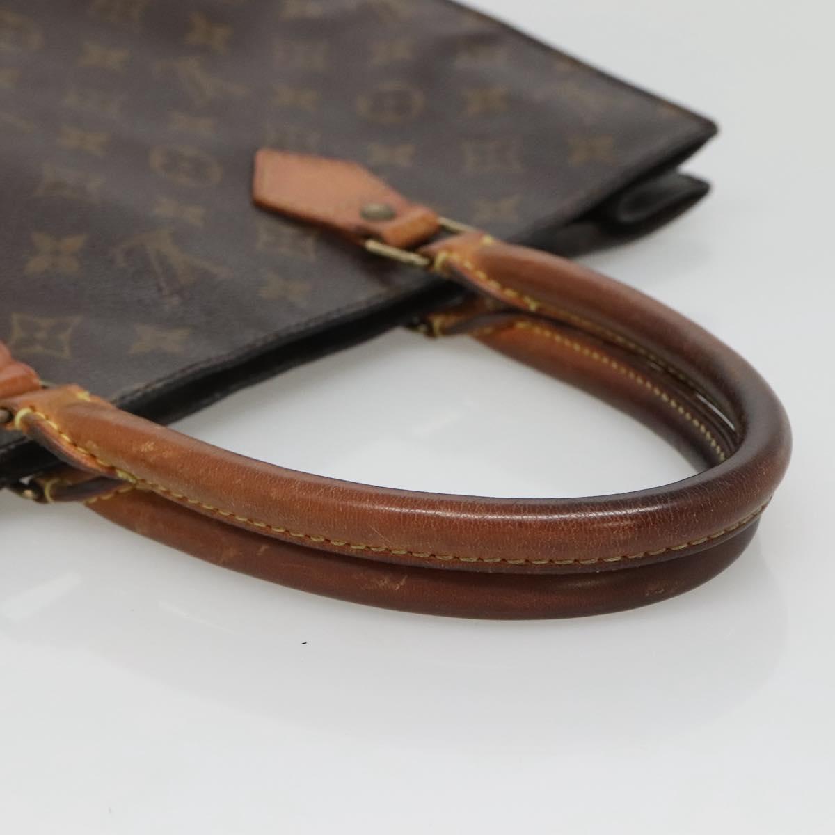 LOUIS VUITTON Monogram Sac Plat Hand Bag M51140 LV Auth 133711