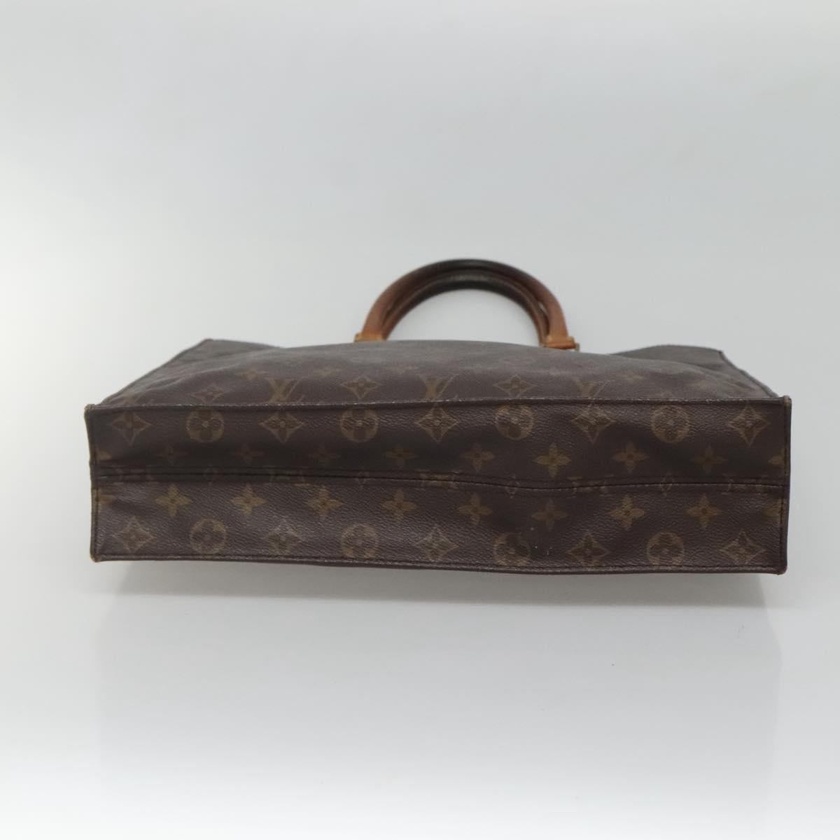 LOUIS VUITTON Monogram Sac Plat Hand Bag M51140 LV Auth 133711