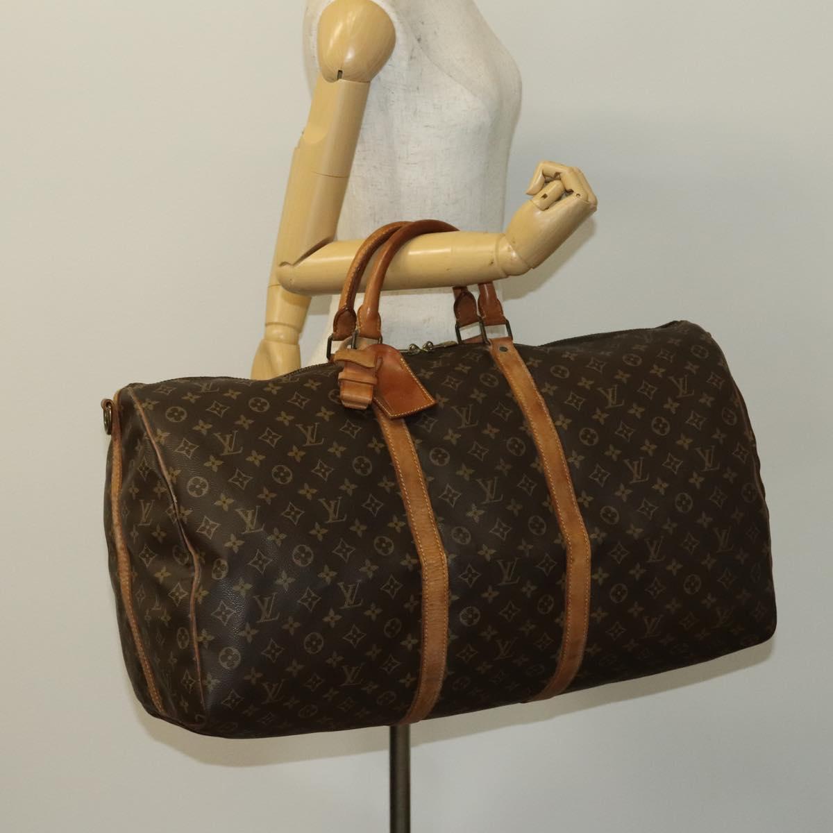 LOUIS VUITTON Monogram Keepall Bandouliere 60 Boston Bag M41412 LV Auth 133720