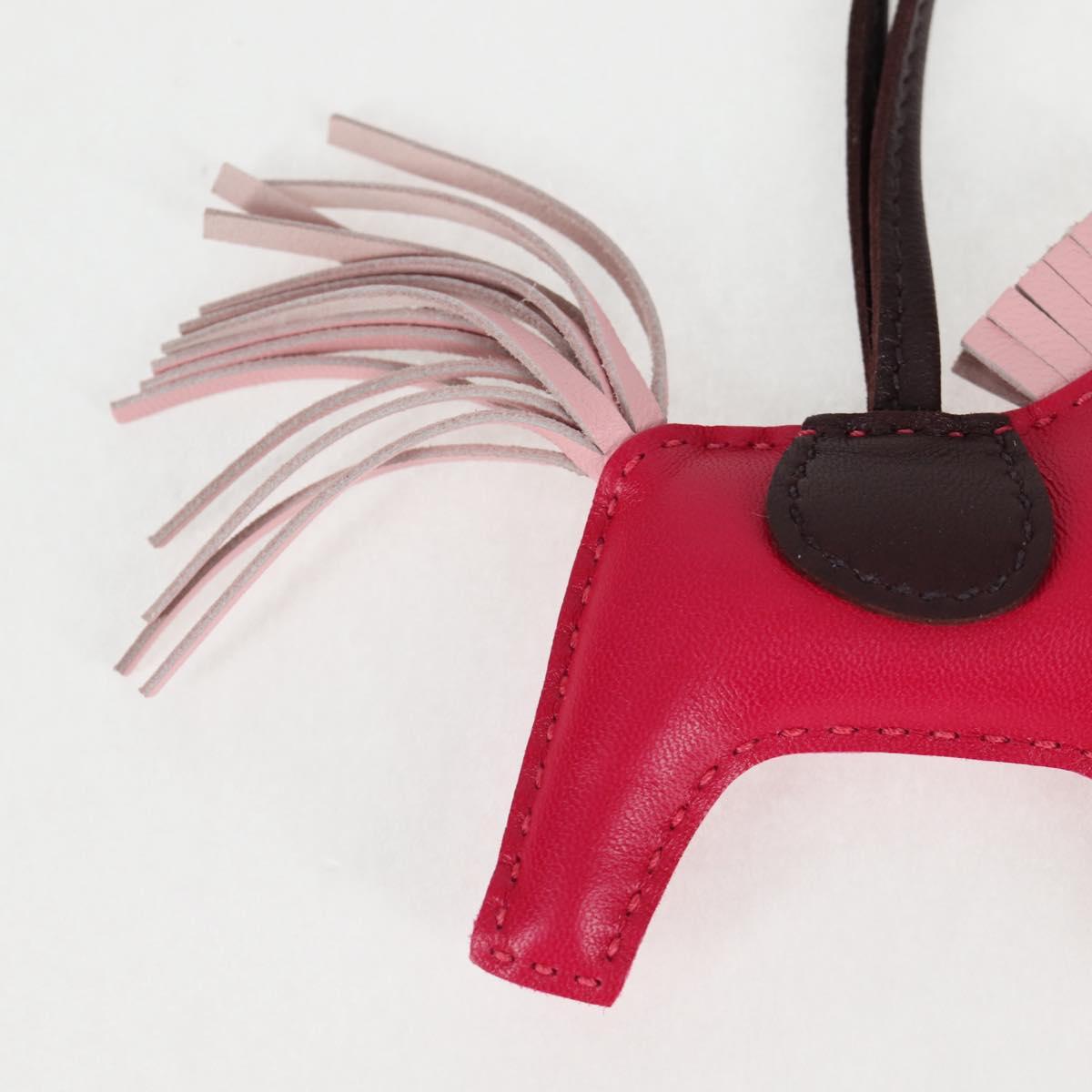 HERMES Rodeo Charm PM Charm Leather Pink Auth 133735