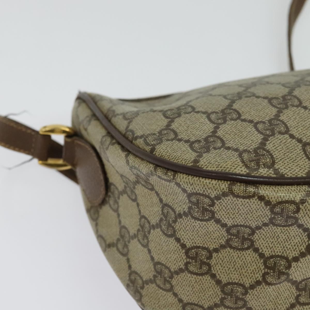 GUCCI GG Supreme Web Sherry Line Bag PVC Beige Gold Red 89 02 032 Auth 133747