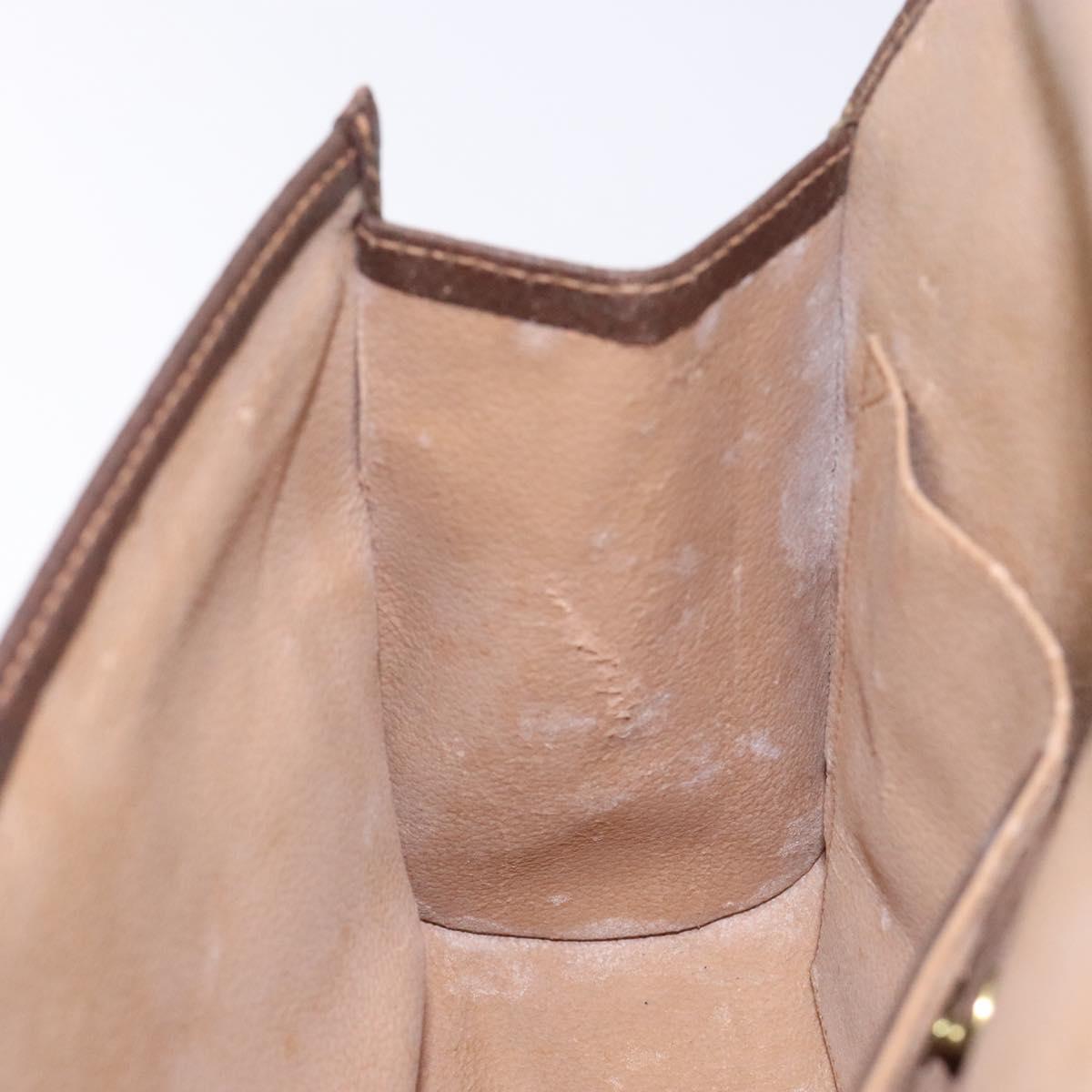 GUCCI GG Supreme Web Sherry Line Bag PVC Beige Gold 156 01 030 Auth 133748