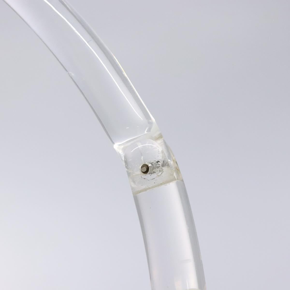 PRADA Shoulder Bag Nylon Plastic Yellow Silver Auth 133760