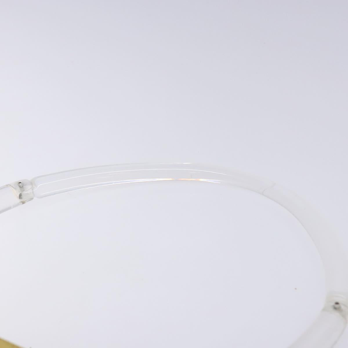 PRADA Shoulder Bag Nylon Plastic Yellow Silver Auth 133760