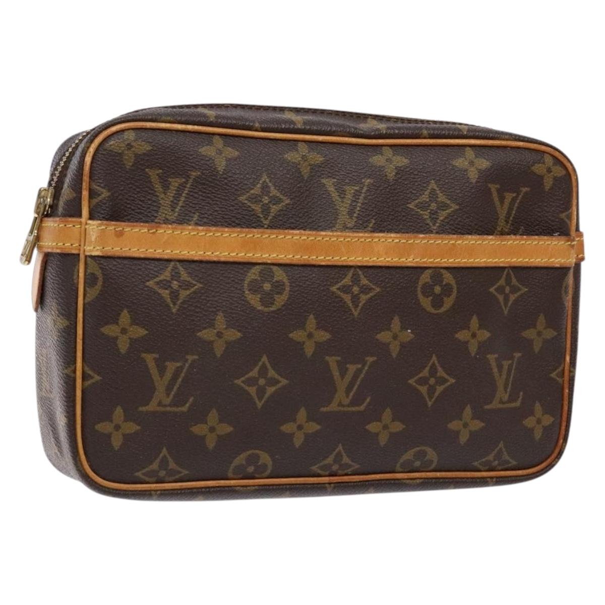 LOUIS VUITTON Monogram Compiegne 23 Clutch Bag M51847 LV Auth 133805
