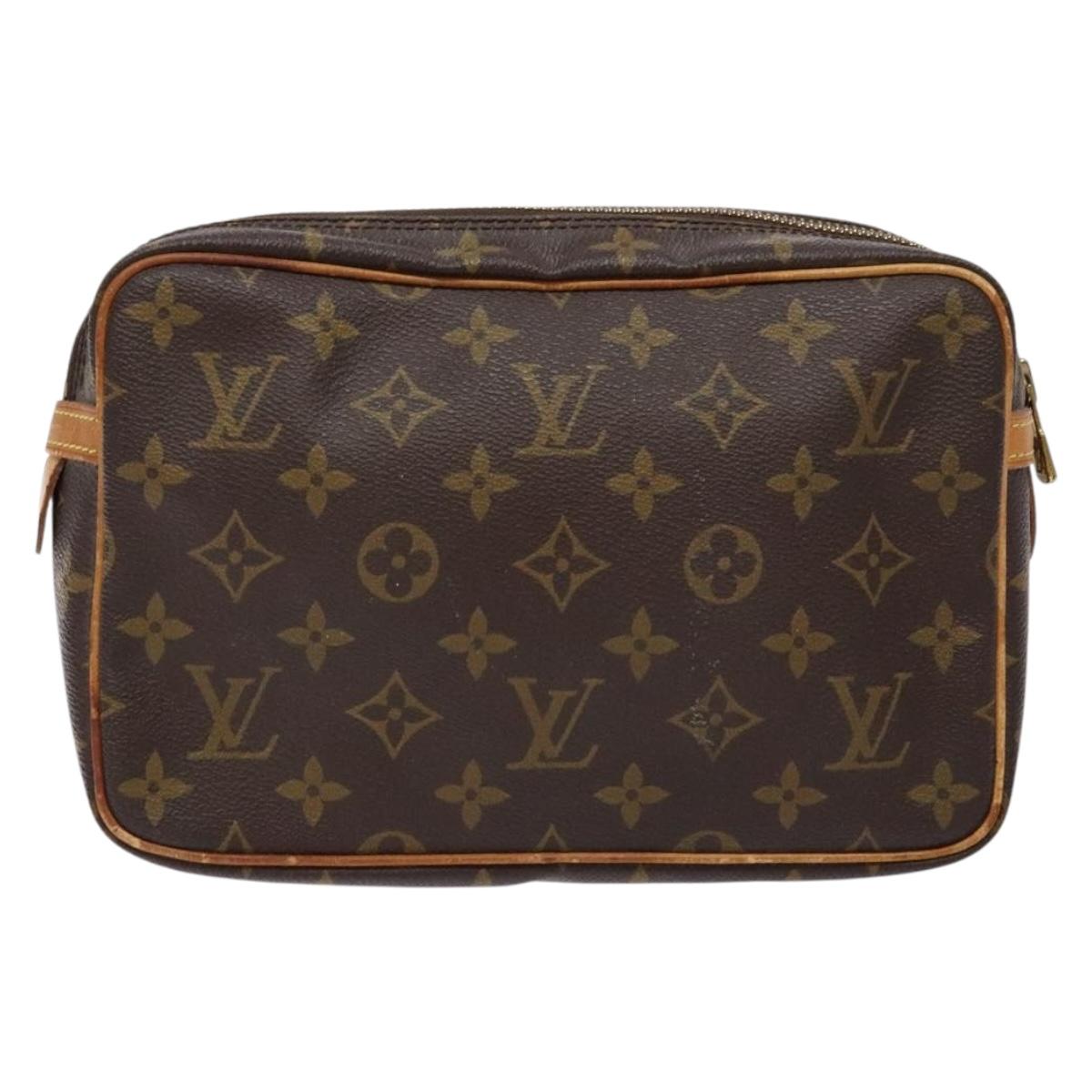 LOUIS VUITTON Monogram Compiegne 23 Clutch Bag M51847 LV Auth 133805