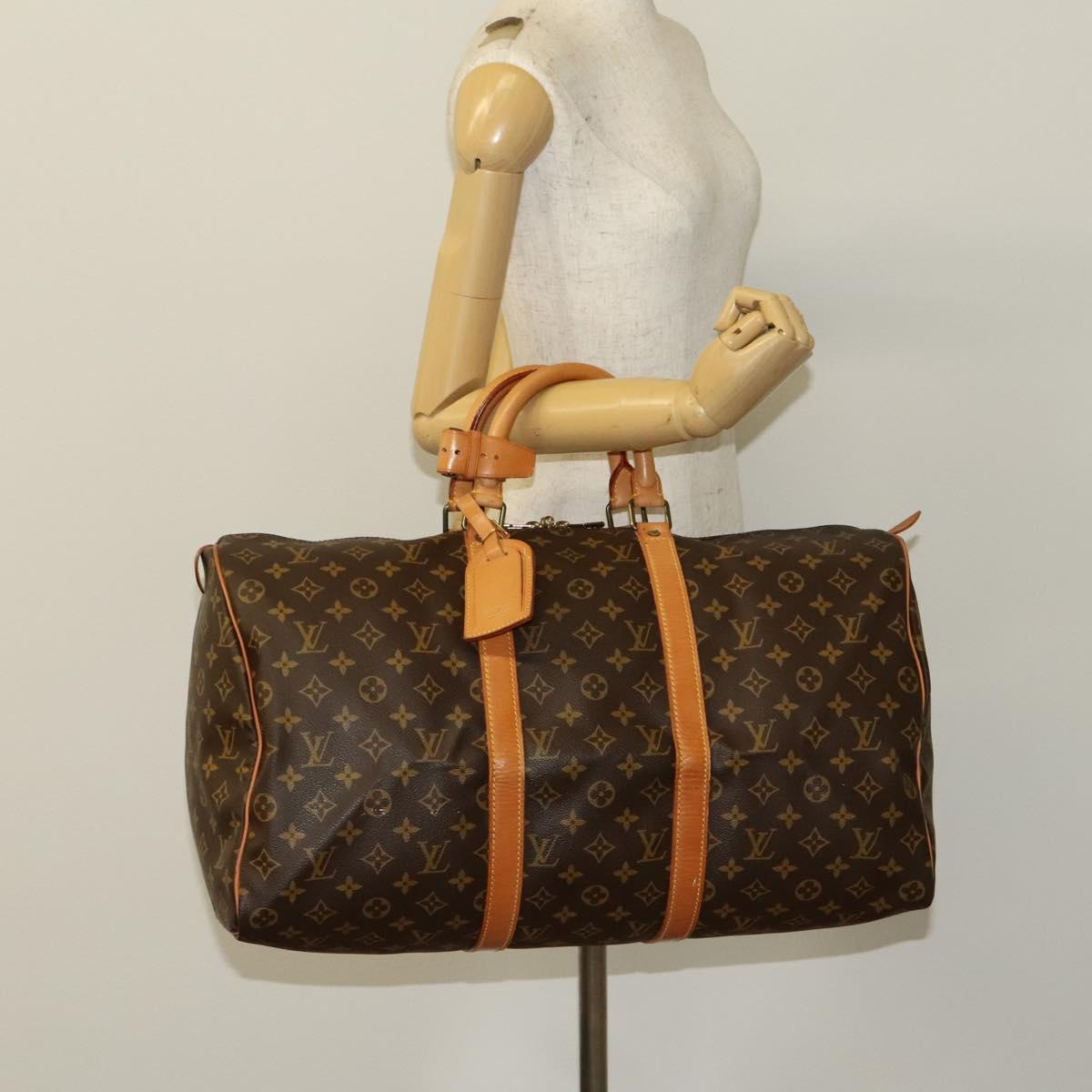 LOUIS VUITTON Monogram Keepall 50 Boston Bag M41426 LV Auth 133836