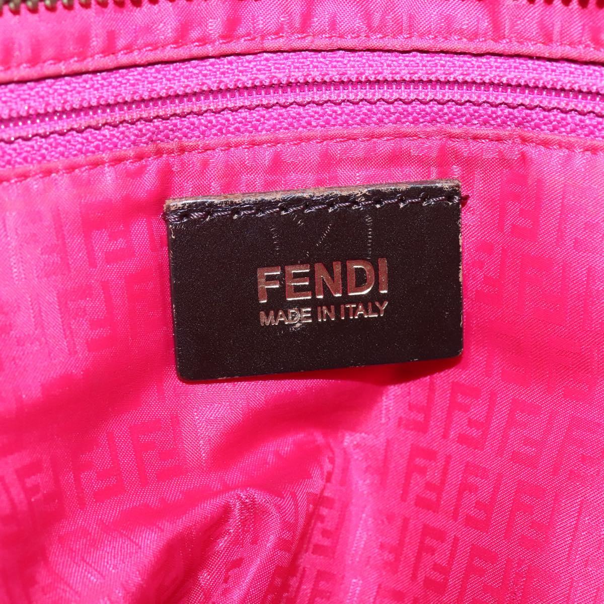 FENDI Zucca Canvas Tote Bag Brown Black Auth 133889