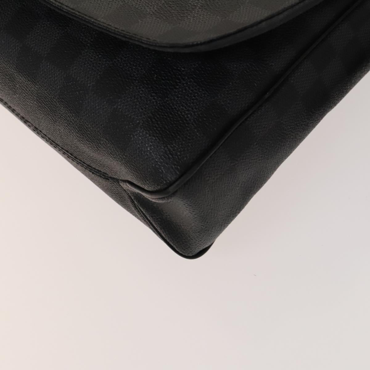 LOUIS VUITTON Damier Graphite District MM Shoulder Bag N41272 LV Auth 133908