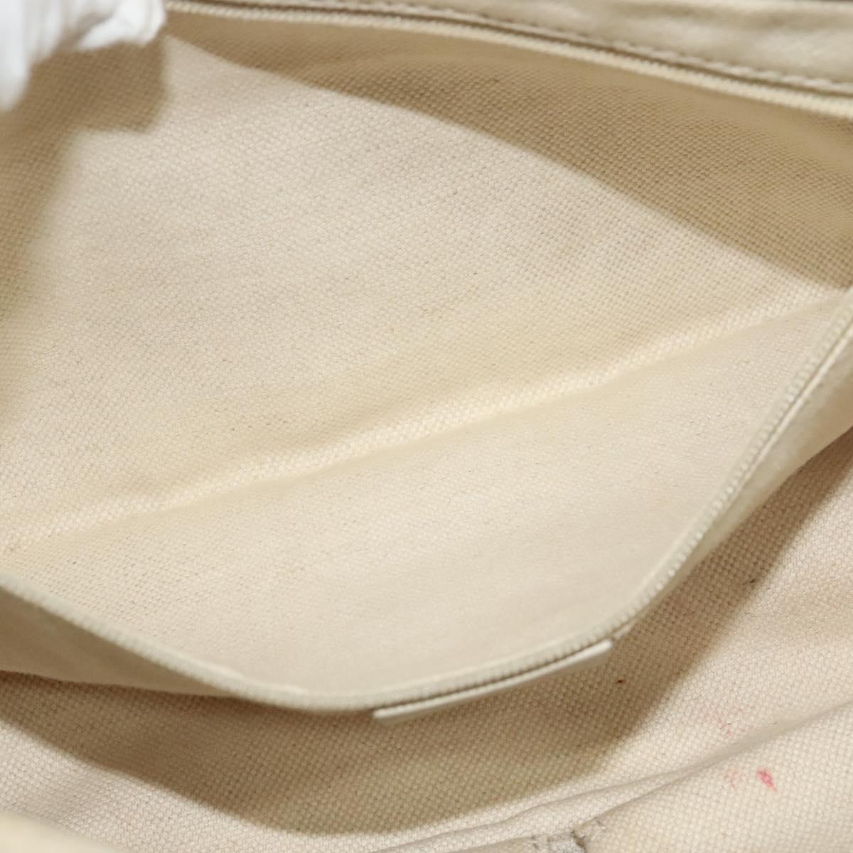 GUCCI GG Canvas Shoulder Bag Beige Silver 308452 Auth 133912