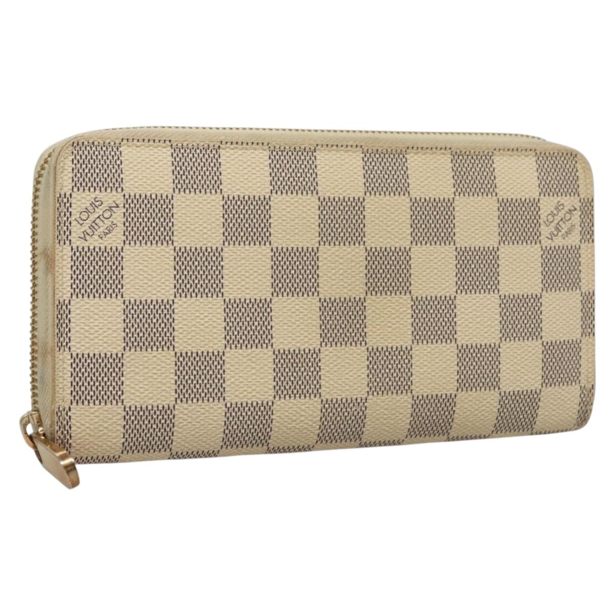 LOUIS VUITTON Damier Azur Zippy Wallet Long Wallet N60019 LV Auth 133941