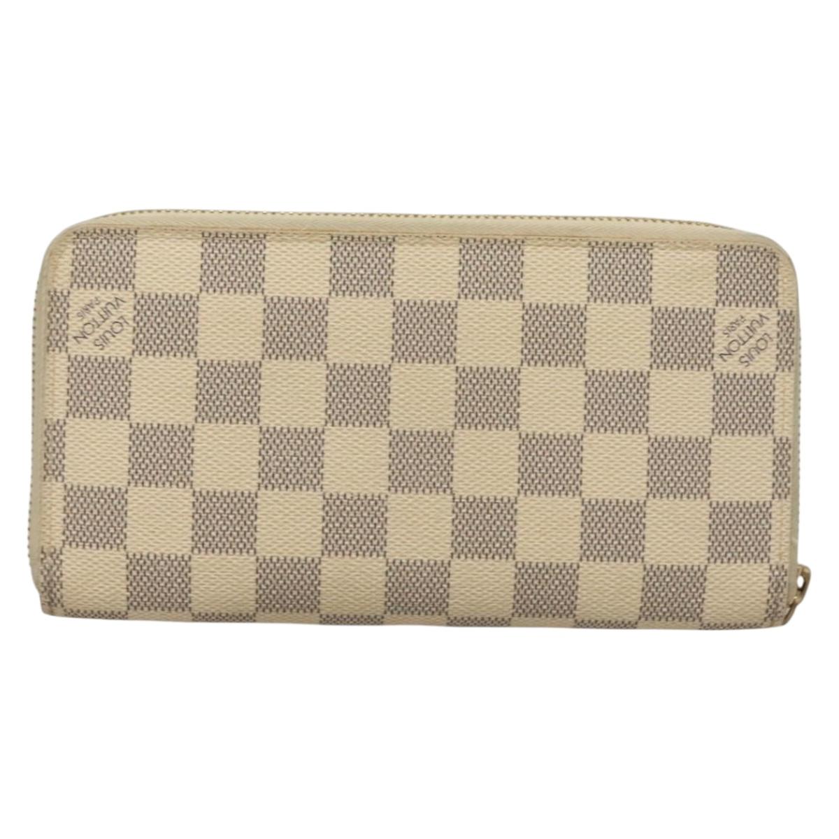 LOUIS VUITTON Damier Azur Zippy Wallet Long Wallet N60019 LV Auth 133941