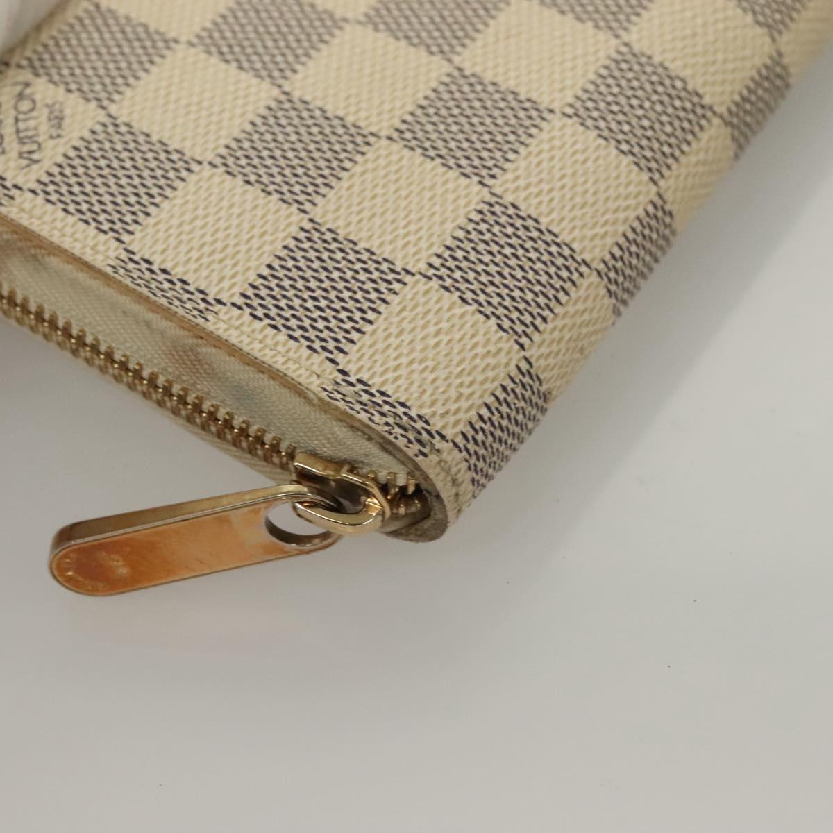 LOUIS VUITTON Damier Azur Zippy Wallet Long Wallet N60019 LV Auth 133941