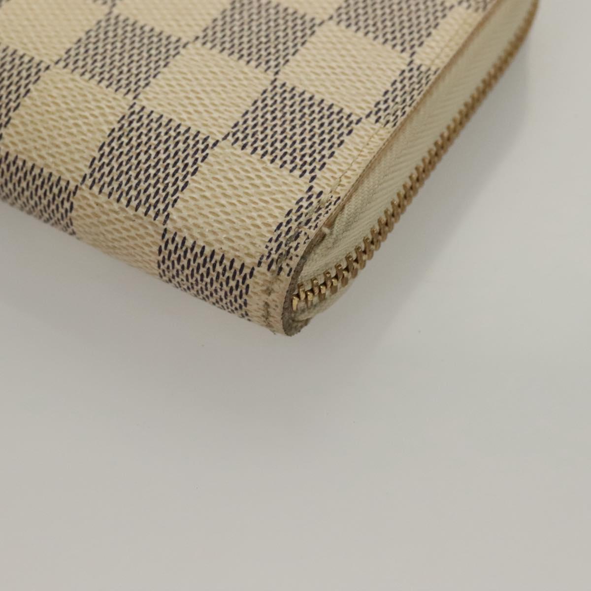 LOUIS VUITTON Damier Azur Zippy Wallet Long Wallet N60019 LV Auth 133941