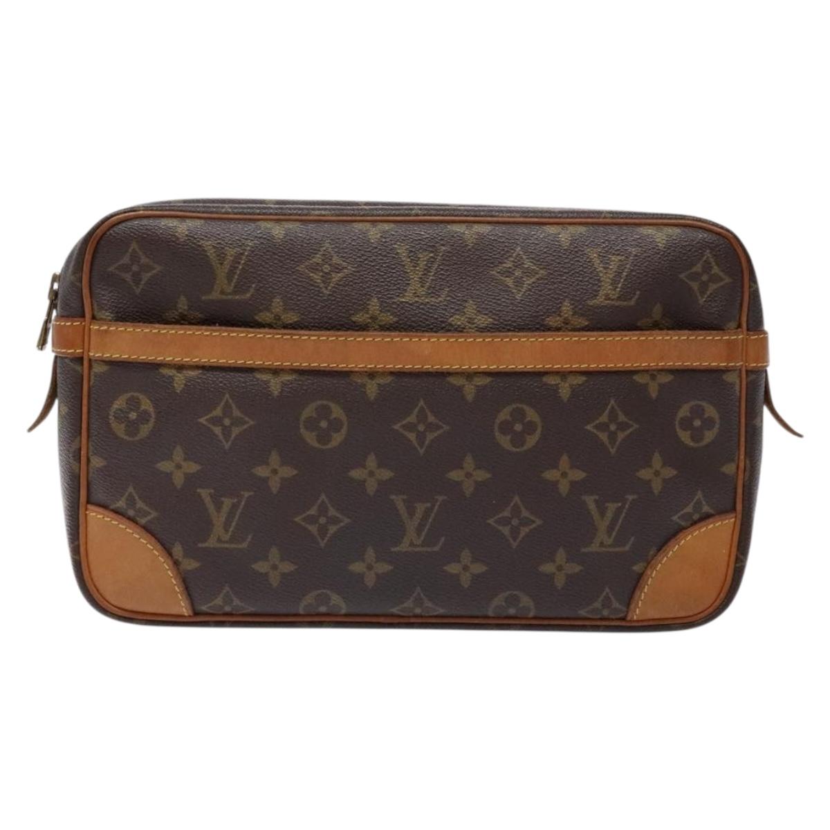 LOUIS VUITTON Monogram Compiegne 28 Clutch Bag M51845 LV Auth 133963