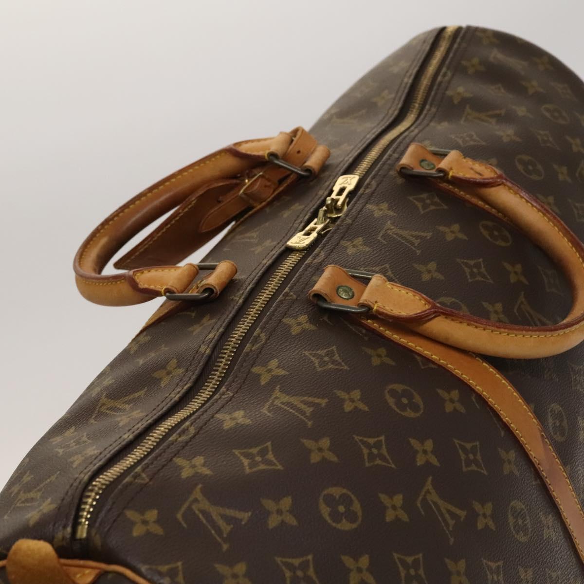 LOUIS VUITTON Monogram Keepall 55 Boston Bag M41424 LV Auth 133994