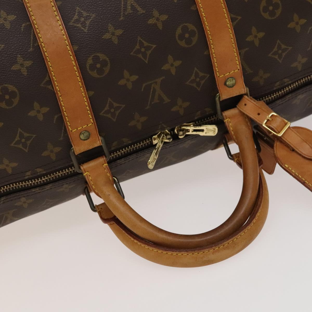 LOUIS VUITTON Monogram Keepall 55 Boston Bag M41424 LV Auth 133994